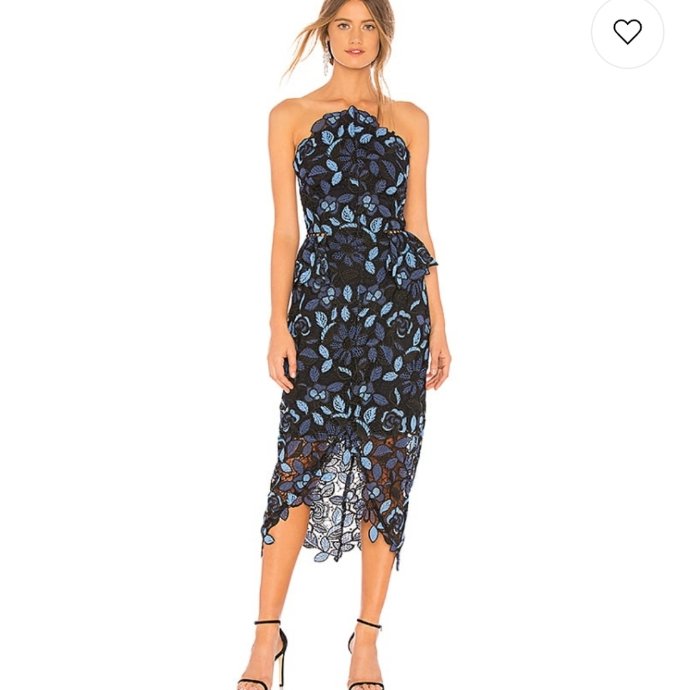 Elliatt Times Midi Dress in Blue Multi